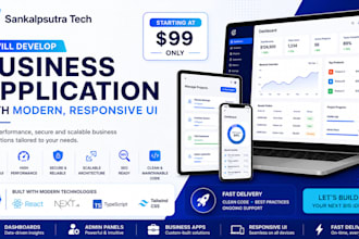 develop business application with modern responsive UI