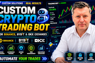 develop a custom crypto trading bot for binance, bybit and okx exchanges