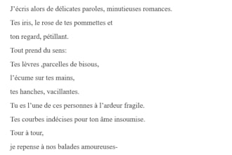 write beautiful poetry and poems in english or french