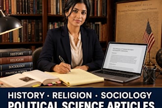 research and write on US, american history, sociology, political science