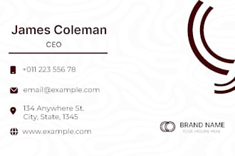 design a professional and modern business card