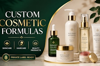 develop custom skincare, haircare, and cosmetic formulations for your brand
