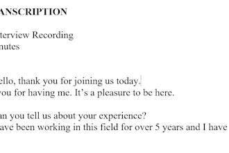 audio and video transcription