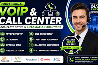 setup p1 voip bot, did numbers, sip trunk, IVR and call center system