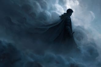 create dark fantasy art illustrations in a painterly style