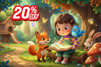 children story book illustration children story children story book illustration