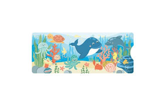 create magical under water world print design children bath mat