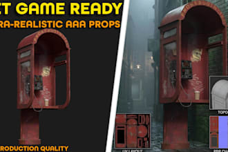 create production ready 3d game assets, props and environment art