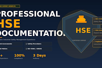 write professional hse policies risk assessments and safety