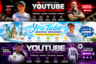 design a professional youtube banner and logo