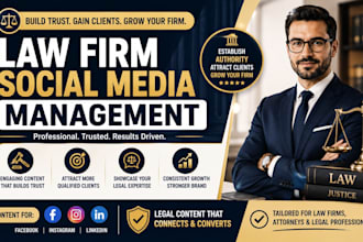manage social media for law firms attorneys lawyers and legal consultants