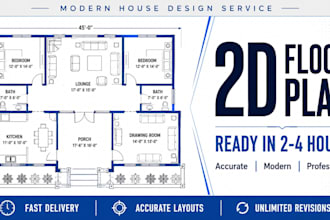 design modern 2d house floor plans with accurate layouts