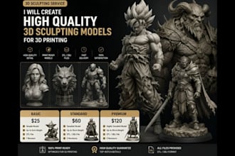 create high quality 3d sculpting models for 3d printing