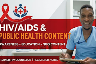 write hiv aids awareness and public health education content