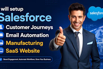 setup salesforce customer journeys email automation manufacturing saas website