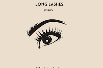 design a luxury eyelash logo for your beauty brand