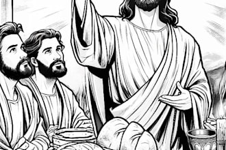 draw christian caricature portrait pastor cartoon custom artwork