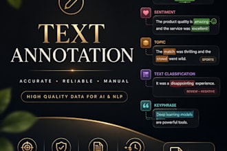do data annotation, text labeling and sentiment analysis