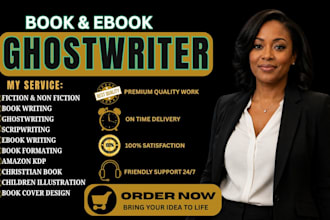 be your ebook writer ebook ghostwriter ghost book writer and kdp writer