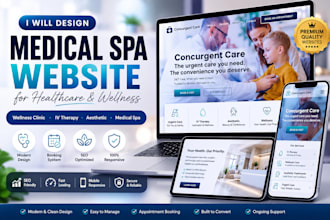 design a modern medical spa website for wellness clinic iv therapy and aesthetic