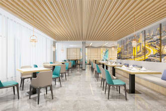 design modern restaurant cafe and bar interiors in 3d