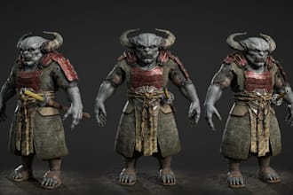create realistic aaa 3d characters with pbr textures