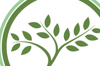 design a professional modern tree, leaf logo