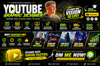 create epic youtube banner and logo