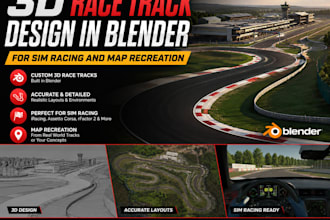 do 3d race track design in blender for sim racing and map recreation