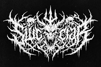 make a dark and heavy sludge metal logo design