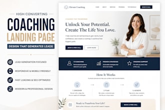 design a high converting coaching landing page and sales funnel for coaches