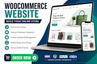 design, redesign, customize woocommerce wordpress website and online store
