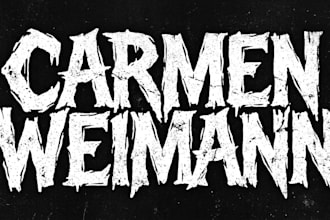create an extreme sludge metal logo in handdrawn style