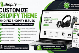 customize shopify theme and fix shopify issues
