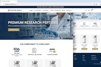 build fda compliant peptide website on woocommerce