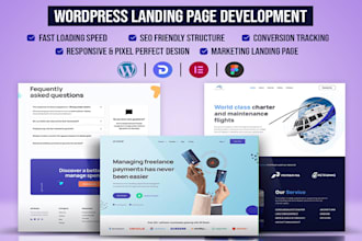 design, redesign landing page wordpress website, sales page, one page website