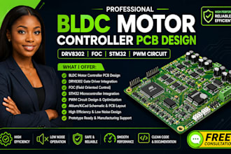 design bldc motor controller pcb with drv8302 foc stm32 and pwm circuit