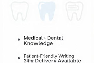 write dental blog post and patient education content