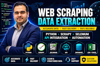 scrape websites and create rest apis for the extracted data