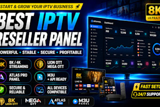 create best reseller panel strong 8k, lion ott, mega ott, atlas pro, m3u panel