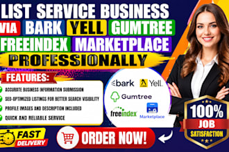 list service business via bark yell gumtree freeindex marketplace professionally