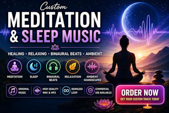 produce healing meditation music sleep music binaural beats ambient relax tracks
