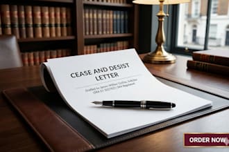 draft cease and desist letter as an sra regulated UK solicitor
