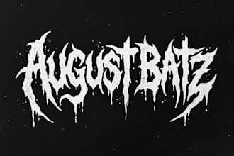 design heavy sludge metal typography and band logo