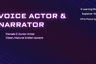 do voice over, voice acting, video editing, translations