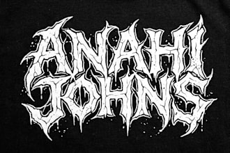 create unique sludge metal logo for musicians and band