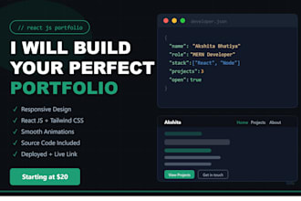 create portfolio for developers and designers