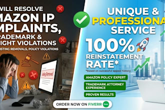 resolve amazon IP complaints, trademark and copyright violations