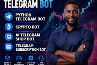 python telegram bot, crypto bot, ai telegram shop bot, telegram subscription bot