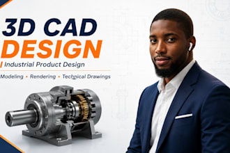 3d cad design, industrial product design, modeling, rendering, technical drawing
